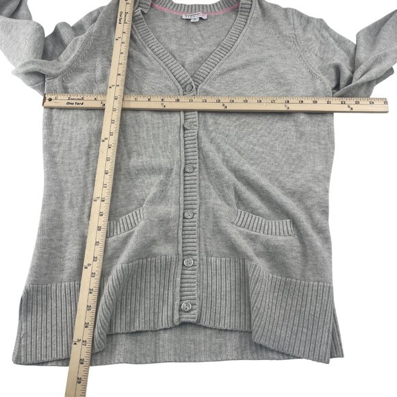Isaac Mizrahi Live Essentials Womens Xl Gray Cotton Rayon Cardigan Sweater - Picture 3 of 5